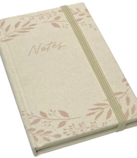 A6 Note book - Pink Leaves
