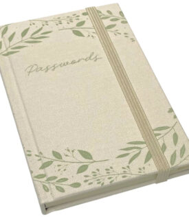 A6 Password Book - Green Leaves